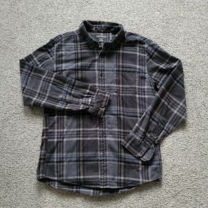 Grey Plaid Flannel | Size Medium | Eddie Bauer